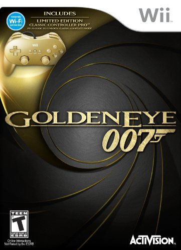 James Bond 007: GoldenEye 007 Classic Edition Hardware Bundle with Gold Wii Classic Controller Pro by Activision