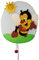 alles-meine.de GmbH Wandlampe Kinder Kinderzimmer Holz Kinderlampe Leuchte Biene Lampe