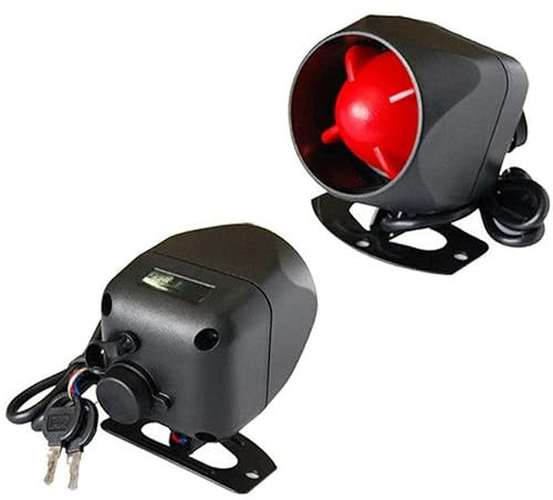 Rightclick Car Accessories 12V Battery Backup 6Tone Siren for Car Alarm, 120dB, Black, Physical Controls, Road Vehicles
