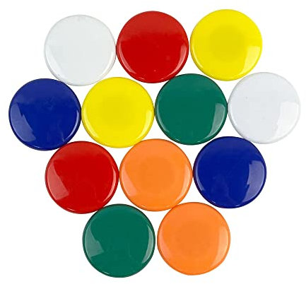 Large Planning Office Magnets for Fridge, Whiteboard, Noticeboard, Filing Cabinet - 40mm dia x 8mm high