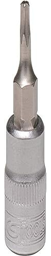 KS Tools 911.1705 1/4 Bit-Stecknuss, Fünfstern mit Stirnlochbohrung, TS27, aus 911.4500
