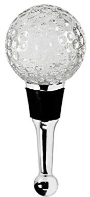 EDZARD Bouchon de Bouteille Balle de Golf pour Champagne, vin et vin Mousseux, Technique du Verre de Murano, Hauteur 10 cm, fabriqué à la Main.