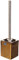 Kleine Wolke Glamour WC Bürstenhalter, Porzellan, Gold, 10,2 x 10,2 x 42 cm
