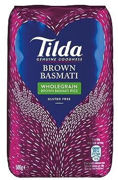 Tilda Wholegrain Brown Basmati Rice, 500g