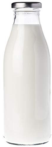500ml Glass Milk Bottles, Pack of 12, Air tight lids. Ideal for Milk, Juice and Beverages