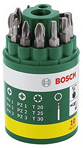 Bosch 2607019452 - Set con 10 unidades para atornillar
