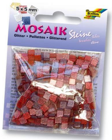 Mosaiksteine Glitter grau