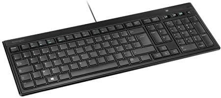 Kensington K72357FR Advance Fit Ultraflache kabelgebundene Tastatur AZERTY Schwarz