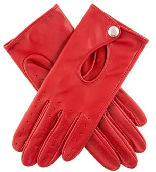 Dents Thruxton Women's Leather Driving Gloves BERRY 6.5