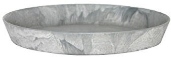 Artstone Untersetzer rund, frostbeständig und leichtgewichtig, 30 x 4 cm, grau