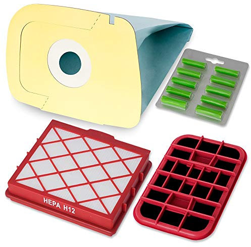 SPARSET - 10 Hochwertige Staubsaugerbeutel + Hepa H 12 & Motorschutzfilter + Duft - Für Lux 1 D 820 passend - Bestleistung beim Saugen
