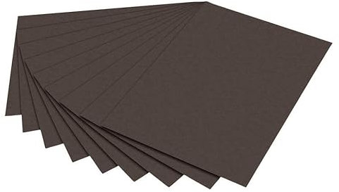 folia 6470 - Tonpapier dunkelbraun, DIN A4, 130 g/qm, 100 Blatt - zum Basteln und kreativen Gestalten von Karten, Fensterbildern und für Scrapbooking