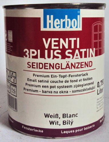 Herbol Venti 3Plus Satin Seidenglänzend, Weiss, 0,75 Liter