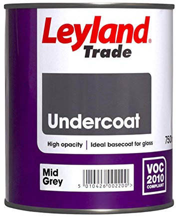 Leyland Trade Undercoat - Mid Grey 750ml (Item is for wood & metal)
