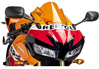 Puig 6478T Z-Racing Windscreen optimised aerodynamics, Orange