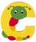 ORANGE TREE Holzbuchstaben Toys, Buchstabe C für Raupe - Alphabet Tierbuchstabe für personalisierten Babynamen, Spielzeugkiste, Tür, Wanddekorationen, Tiere Kinderzimmer Dekor, Jungen Mädchen