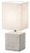 Reality Leuchten Tischleuchte mit Keramikfuß, 1x E14 maximal 40 W, 29 cm, Stoffschirm weiß R50131001