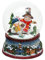 Schneekugel, Schneemann mit rotem Schal, Maße H/B/Ø Kugel: ca. 8,5 x 6,5 cm/Ø 6,5 cm.