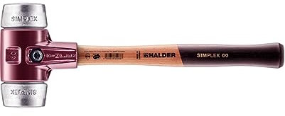 Simplex Schonhammer, Weichmetall; mit Tempergussgehäuse und hochwertigem Holzstiel | D=60 mm | 3009.060