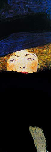 1art1 Gustav Klimt Poster Dame Mit Hut Und Federboa, 1909 Kunstdruck Bild 91x30 cm
