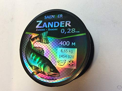 Specitec ZANDER Schnur Ø 0,28mm -Farbe: Sand transparent - Angelschnur monofil Zielfischschnur