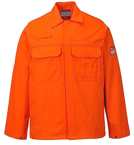 Portwest BIZ2 Giacca Da Lavoro Resistente Alle Fiamme Bizweld FR Per Uomo Arancione, XL
