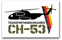 Aufkleber/Sticker CH-53 mittlerer Transporthubschrauber MTH Heli 11x7cm A2380