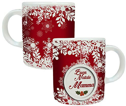 MP CREATIVE SRL Tazza Mug Natalizia Natale Personalizzata con Nome, 11 Once