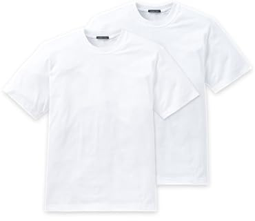 Schiesser Herren American Shirt Rundhals Unterhemd mit Arm - 100% Baumwolle