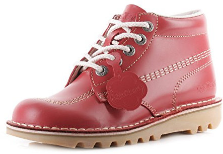 Kickers Kick Hi', Stivaletti Donna, Rosso/Crema Leggera, 38 EU