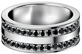 Calvin Klein KJ64AR010257181 REFLECTIVE Edelstahl/schwarz Damenring 57/18,1
