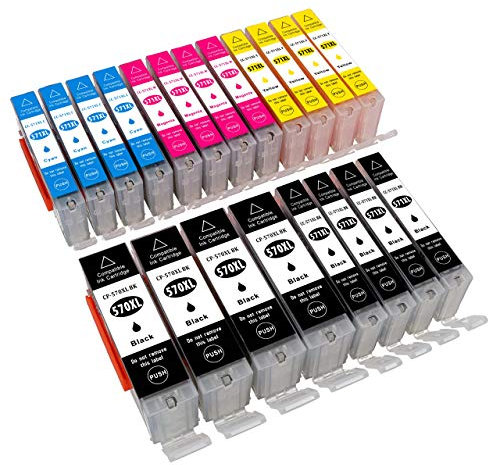 ESMONLINE 20 komp. XL Druckerpatronen zu Canon MG5750 MG7750 MG6850 TS5050 TS6050 TS8050 TS9050 4 x Black 4 x Photo Black 4 x Cyan 4 x Magenta 4 x Yellow