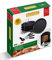 Guardini, Set 4 tegami pizza Ø 32 cm + 1 griglia porta tegami + 4 coltelli + 1 rotella tagliapizza, Acciaio con rivestimento antiaderente, Nero, Made in Italy, Linea Pizza&Mania