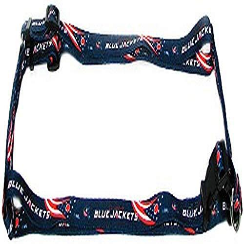 Hunter MFG 2,5 cm Columbus Blue Jackets verstellbares Hundegeschirr, Größe L