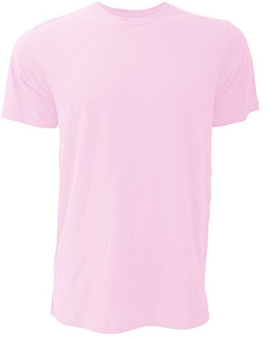 Canvas Unisex Jersey Crew Neck T-Shirt / Mens Short Sleeve T-Shirt (L) (Soft Pink)