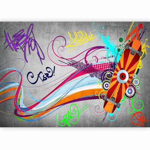 murando - Vlies Fototapete Graffiti 250x175cm - Foto Tapete Schlafzimmer Wohnzimmer Moderne Vliestapete XXL Wandtapete Motivtapeten Bildtapete 3d Effekt Wand Dekoration - Mural Street Art 10110905-15