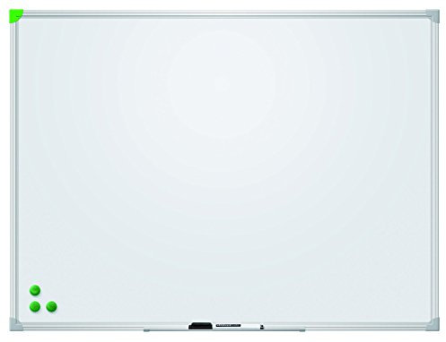 Franken SC911216 Schreibtafel U-Act Line (magnethaftend, Alurahmen mit Ablageleiste, schutzlackiert) 120 x 160 cm, weiß