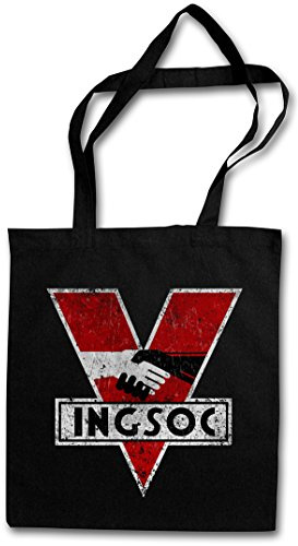 Urban Backwoods 1984 Logo Vintage Ingsoc Hipster Bag Beutel Stofftasche Einkaufstasche