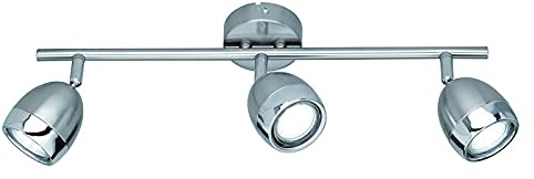 Reality Leuchten LED Spot, 3x GU10 3 W 230 lm 3000 K, 45 cm, nickel matt/chrom R82103107