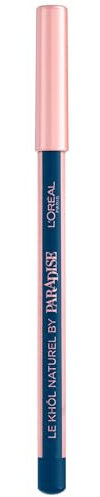 L'Oréal Paris Kajal mit weicher Mine, langanhaltend, ohne Verschmieren, ohne Fetten, Le Khôl Naturell by Paradise, Nr. 107 Deep Sea Blue, Blau, 1,2 g