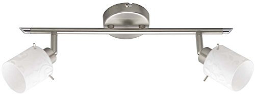 Brilliant Mailin Spotrohr, 2-flammig, 2x G9 33W Inklusive, Metall/Glas, eisen/weiß-weiß G32313/05
