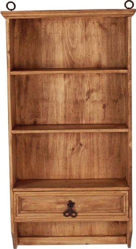 MiaMöbel Gewürzregal Mexico Möbel 45x107x22 cm Landhausstil Massivholz Pinie Honig