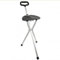 Prim Zusammenklappbarer Gehstock, Grau, 86,5 cm