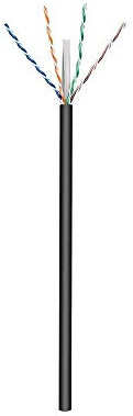 Goobay 57293 CAT 6 Outdoor Netzwerkkabel, U/UTP, Schwarz