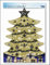 Golden Tree mit lila 3D Ausschnitt groß Advent Caltime 315x410x315mm Limited Edition mit Glitzer Lack und weißem Umschlag