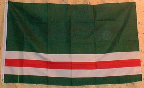 Buddel-Bini Flagge Fahne ca. 90x150 cm : Tschetschenien Nationalflagge Nationalfahne