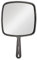 Diane Professional Quality Hand Mirror, Single Sided Hand Held Mirror with Handle for Salon, Barber, Grooming, Shaving, and Travel, Large, 9 x 12.75, Black