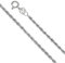 Designer Inspirations Boutique 16 Inch Sterling Silver 2 mm Wide Rope Chain Necklace for Women Men Unisex - Silver Chain - Weight: 3.5 Grams. SKW40