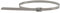 KS Tools 115.1591 Stainless steel ball-lock cable ties, 4,6x200mm