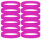 GOGO 12 PCS Hot Pink Silicone Wristbands Adult Rubber Bracelets Bulk Elastic Wristbands for Party